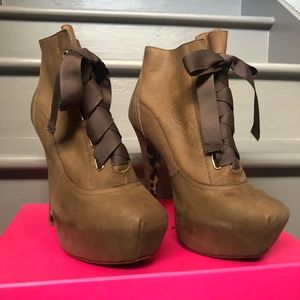 Betsey Johnson Tales lace up Leather Booties